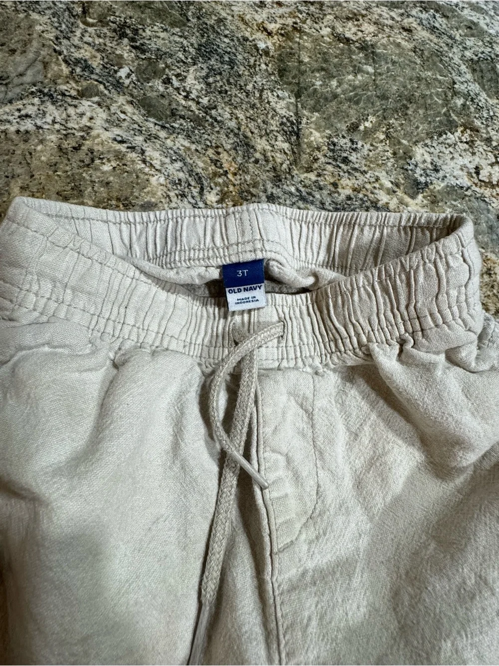 Linen Blend Drawstring Casual Shorts
